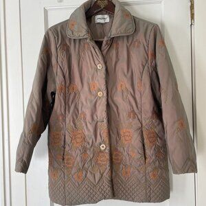 Prego Quilted and embroidered lightweight jacket Size Large